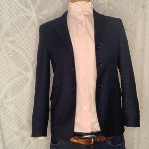 Wellington Navy Blue Window Pane Plaid Blazer